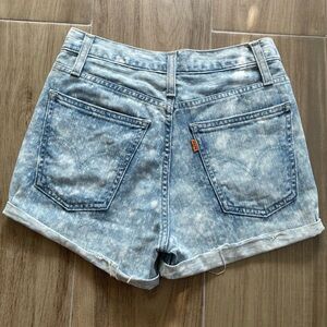 RARE VINTAGE Levi's Orange Tag Acid Wash High Rise Shorts Women's Size 25 Denim